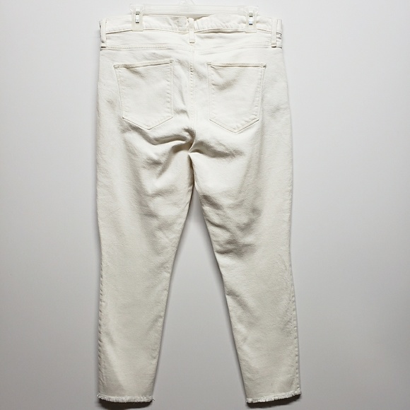 GAP True Skinny Ankle White Denim Jeans 32R - Picture 3 of 6